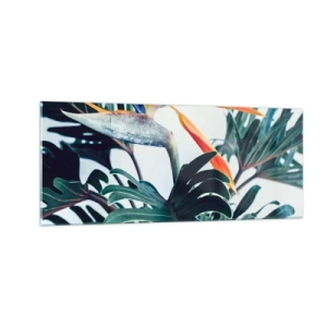 Tablou pe sticlă - Tufiș sau pasăre? - 100x40 cm