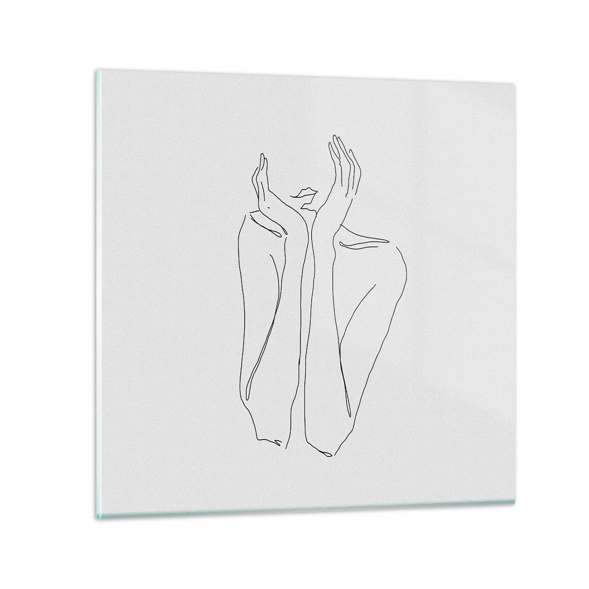 Tablou pe sticlă - La ce visează fetele - 70x70 cm