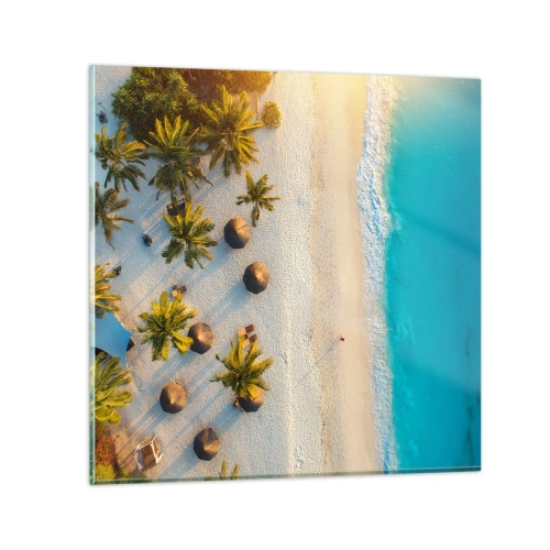 Tablou pe sticlă - Bun venit în paradis - 60x60 cm