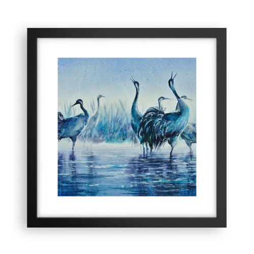 Poster în ramă neagră - Întâlnirea de dimineață - 30x30 cm