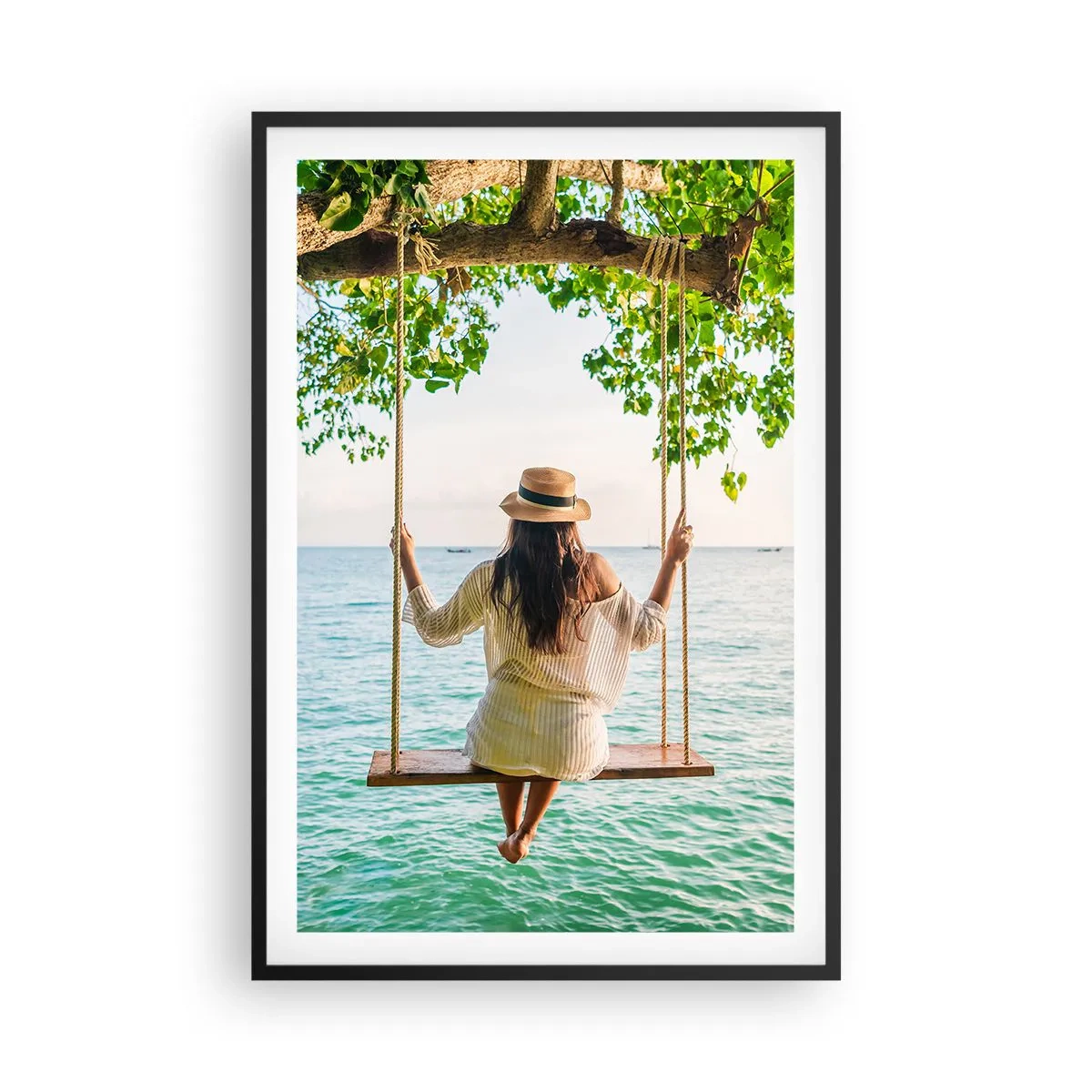 Poster în ramă neagră - Viața este frumoasă - 61x91 cm
