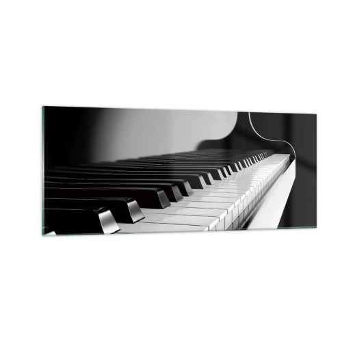 Tablou pe sticlă - Armonia formelor și a culorilor - 100x40 cm