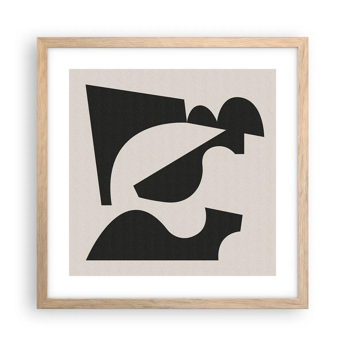 Poster în ramă de stejar deschis - Pentru autoasamblare - 40x40 cm