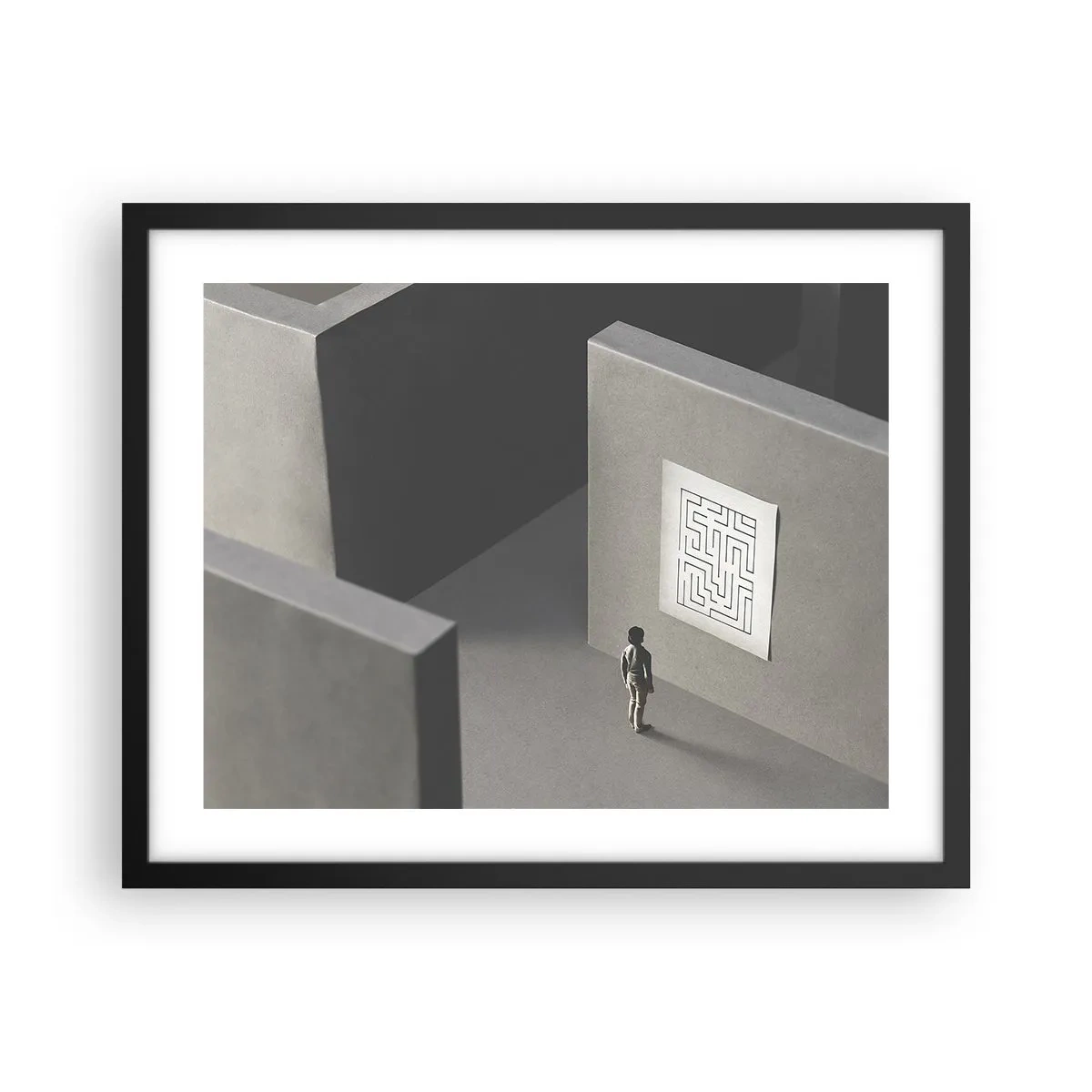 Poster în ramă neagră - Dar unde sunt? - 50x40 cm