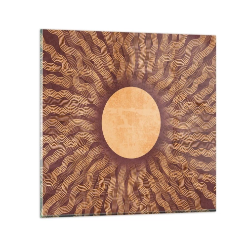 Tablou pe sticlă - Icoana soarelui - 30x30 cm