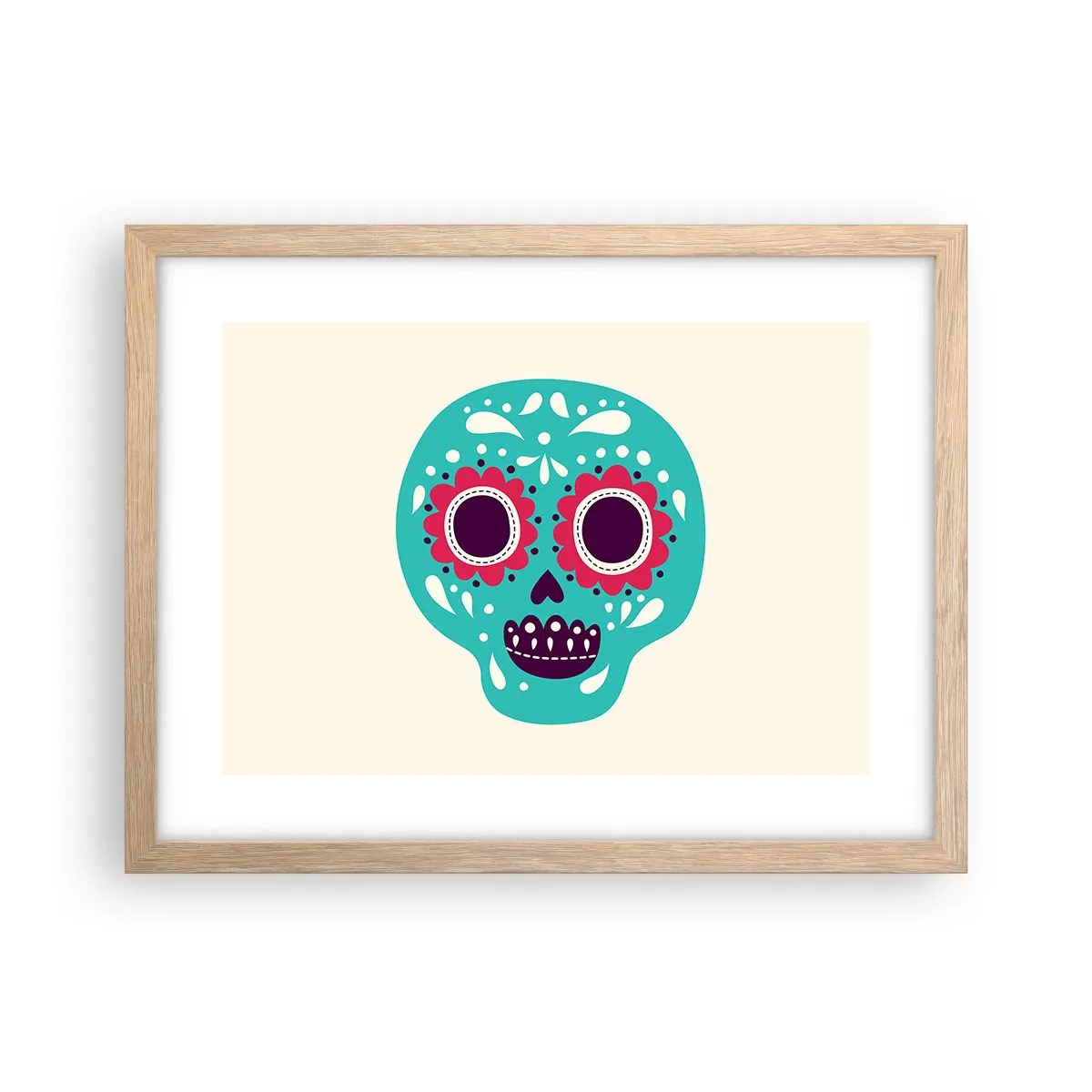 Poster în ramă de stejar deschis - Viața - distracție până la moarte - 40x30 cm