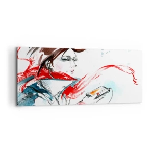 Tablou pe pânză - Ceva cântă în mine - 100x40 cm