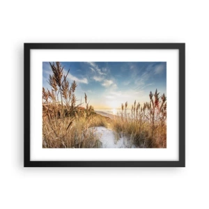 Poster în ramă neagră - Plaja de nord - 40x30 cm