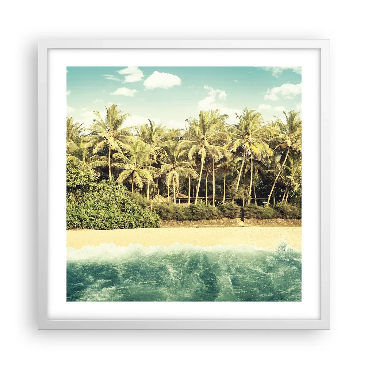 Poster în ramă albă - Ce zici de aici? - 50x50 cm