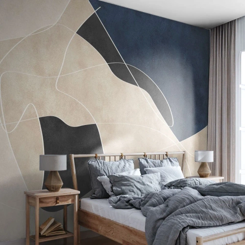 Tapet Premium Sand - Compoziție abstractă - contrast de culori - Modern, Abstracția, Bucată - 200x140 cm