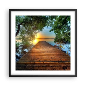 Poster în ramă neagră - Nu te grăbi, stai jos - 50x50 cm