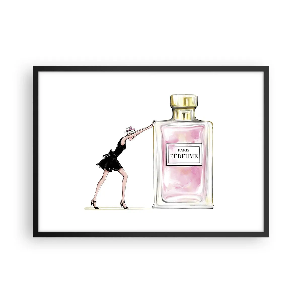 Poster în ramă neagră - Esența feminității - 70x50 cm