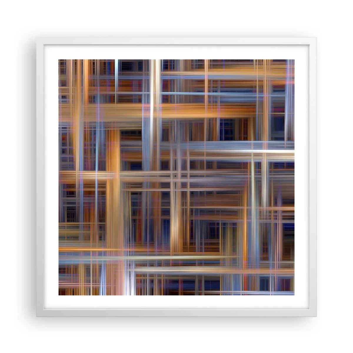 Poster în ramă albă - Țesut din lumină - 60x60 cm