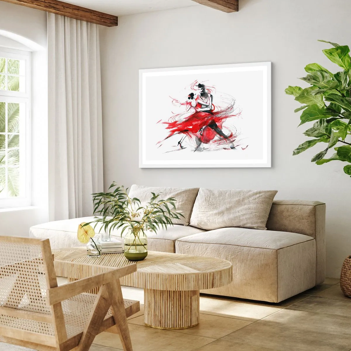 Poster în ramă albă - Tango - ritmul pasiunii - 40x30 cm