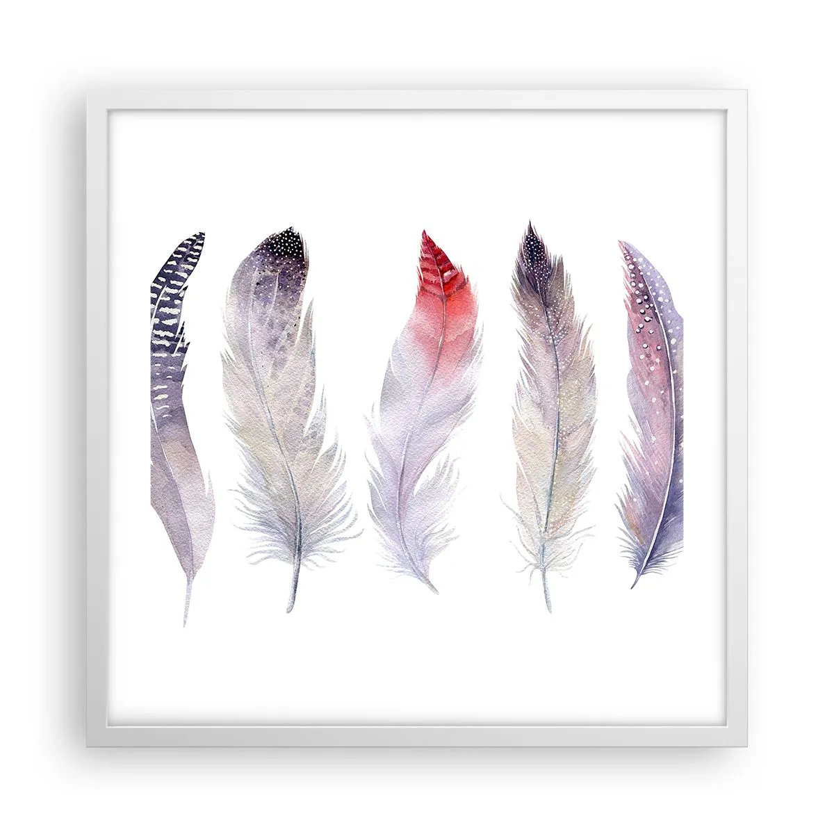 Poster în ramă albă - Delicate ca o ceață multicoloră - 50x50 cm