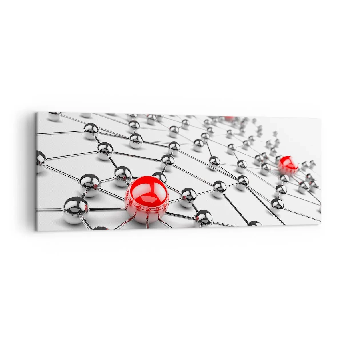 Tablou pe pânză - Plasă de argint - 140x50 cm