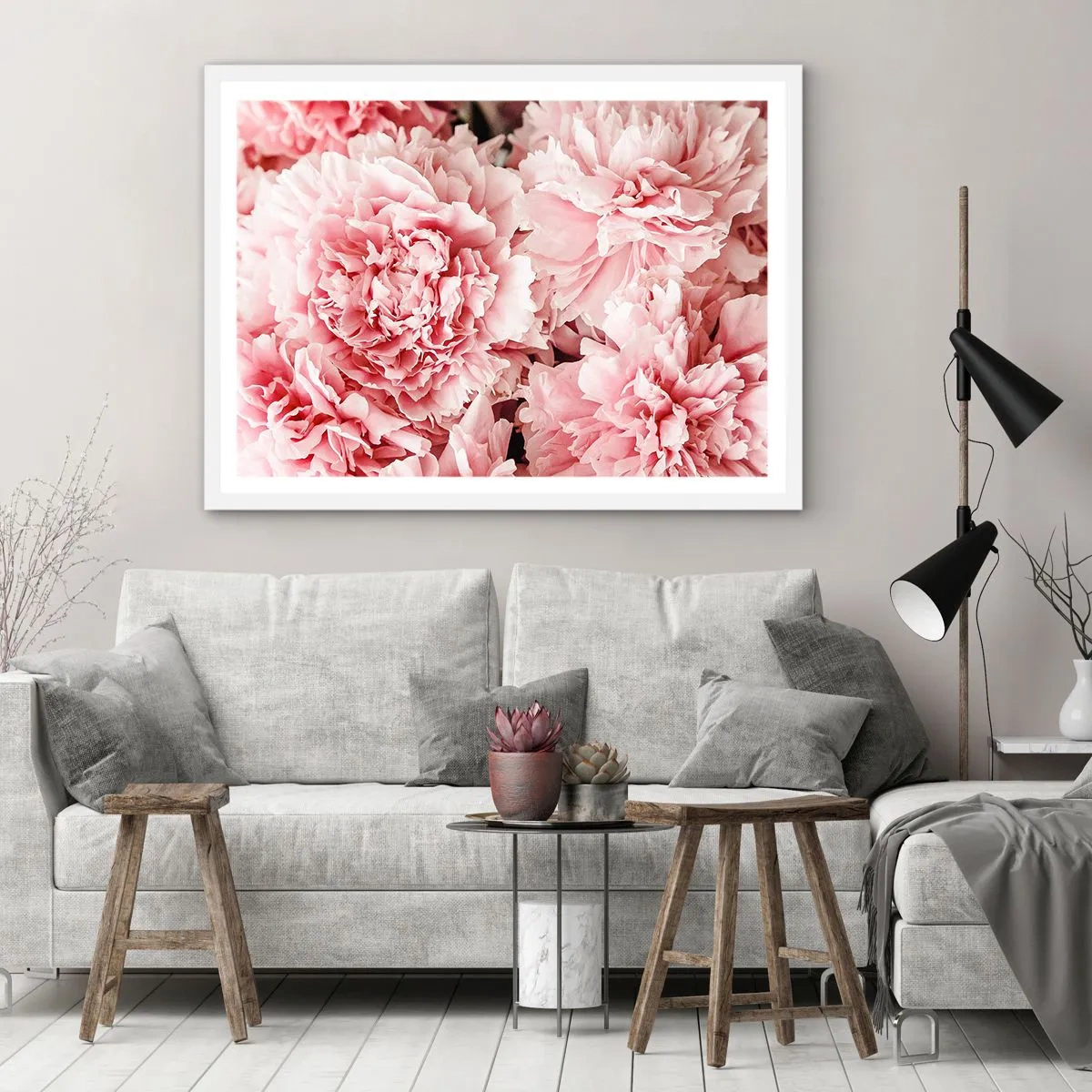 Poster în ramă albă - Visul roz - 50x40 cm