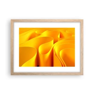 Poster în ramă de stejar deschis - Ca niște valuri de soare - 40x30 cm