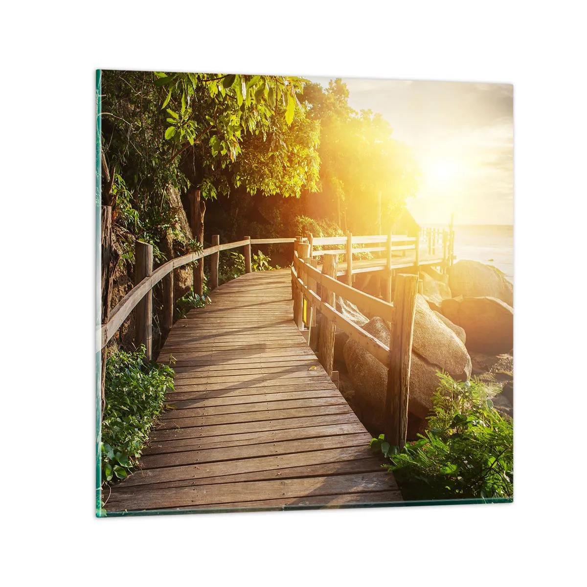 Tablou pe sticlă - O altă curbă, o altă minune - 70x70 cm