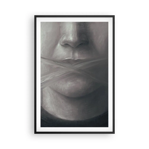 Poster în ramă neagră - Nici un cuvânt - 61x91 cm