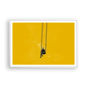 Poster în ramă albă - O zi ca oricare alta - 100x70 cm