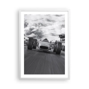 Poster în ramă albă - Cai putere! - 50x70 cm