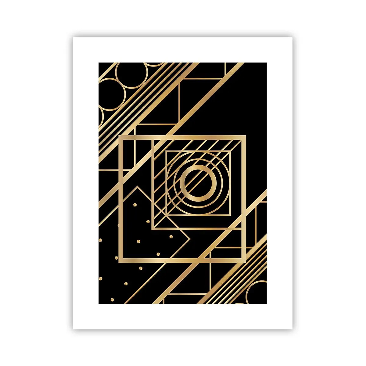 Poster - Geometrie de aur - 30x40 cm