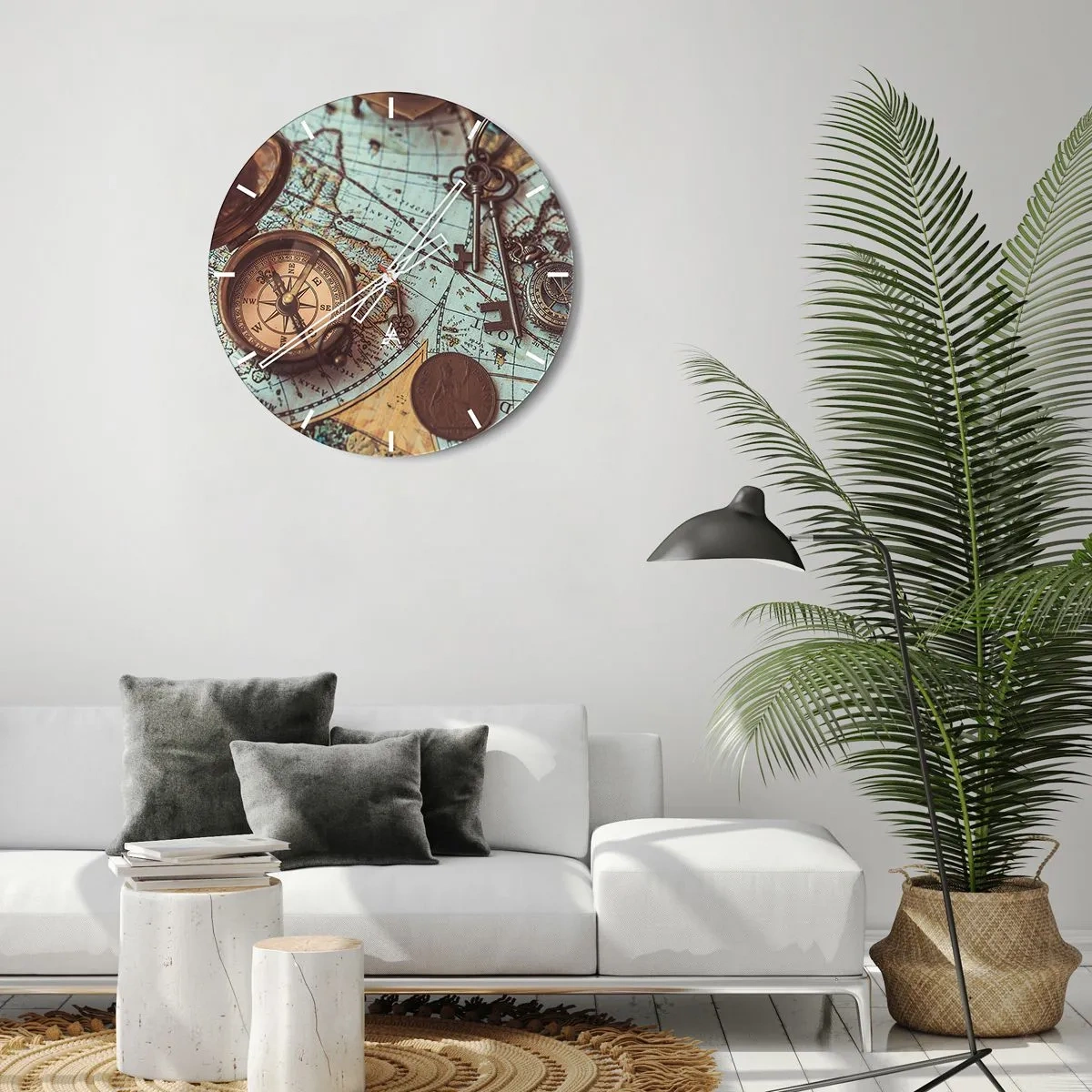 Ceas de perete - Ceas pe sticlă - Pentru aventurierul din tine - 40x40 cm