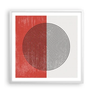 Poster în ramă albă - Direct la subiect - 60x60 cm