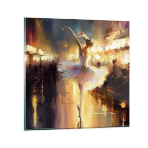 Tablou pe sticlă - Un miracol în stradă - 30x30 cm