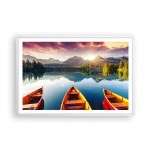 Poster în ramă albă - Nimic împotriva naturii - 91x61 cm