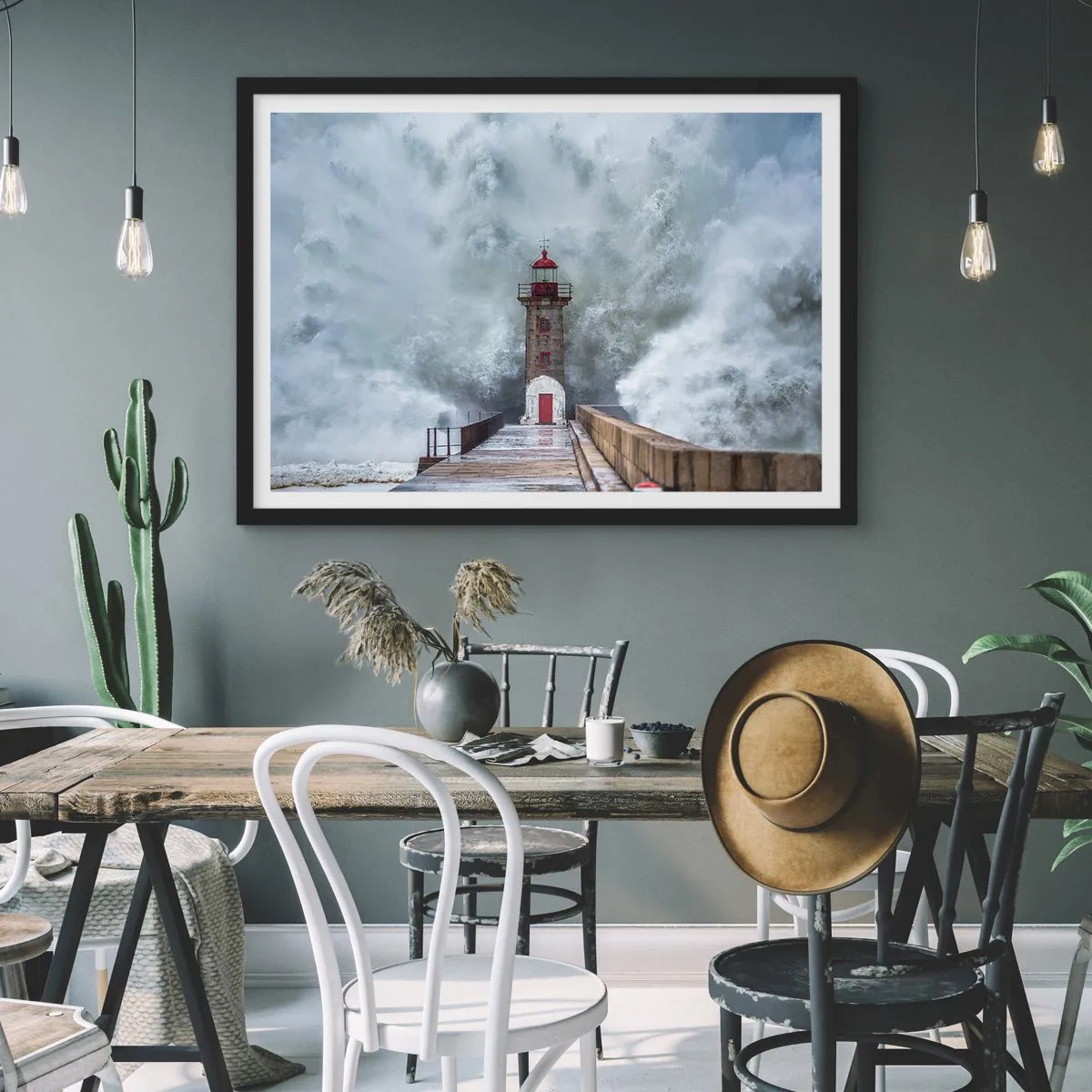 Poster în ramă neagră - Zgomotul apelor, sunetul vântului - 91x61 cm