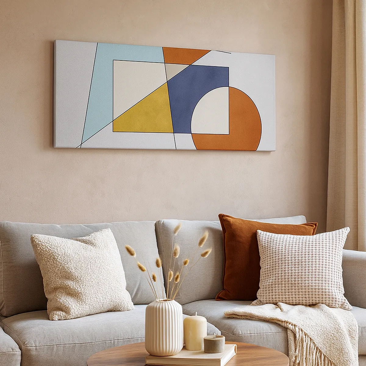 Tablou pe pânză - Abstracție: distracție modernistă - 30x30 cm