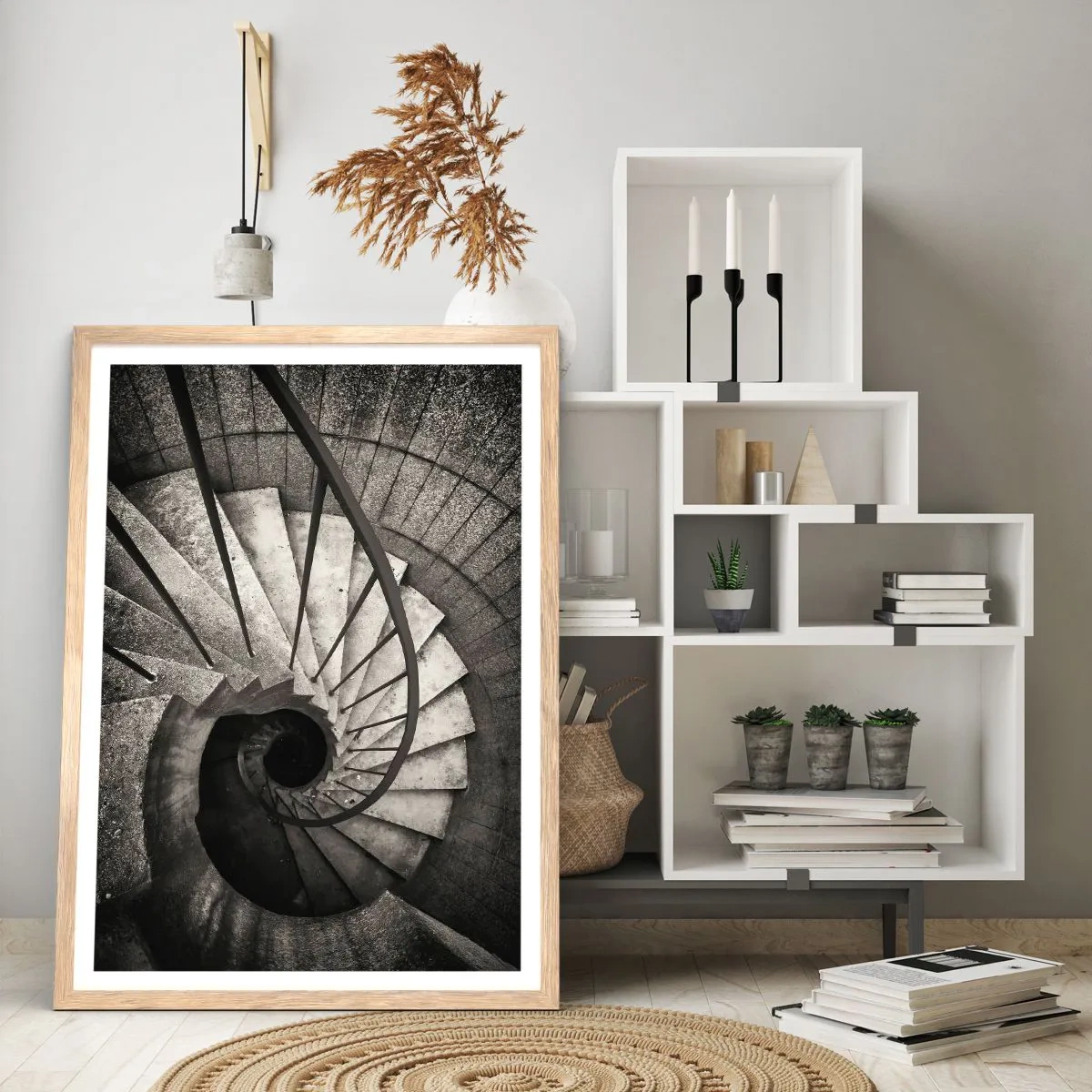 Poster în ramă de stejar deschis - În sus și în jos - 61x91 cm