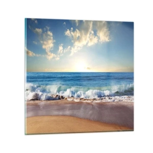 Tablou pe sticlă - Mișcare și liniște în același timp - 50x50 cm