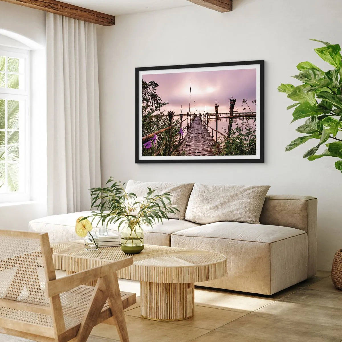 Poster în ramă neagră - Pacea și liniștea Asiei - 50x40 cm