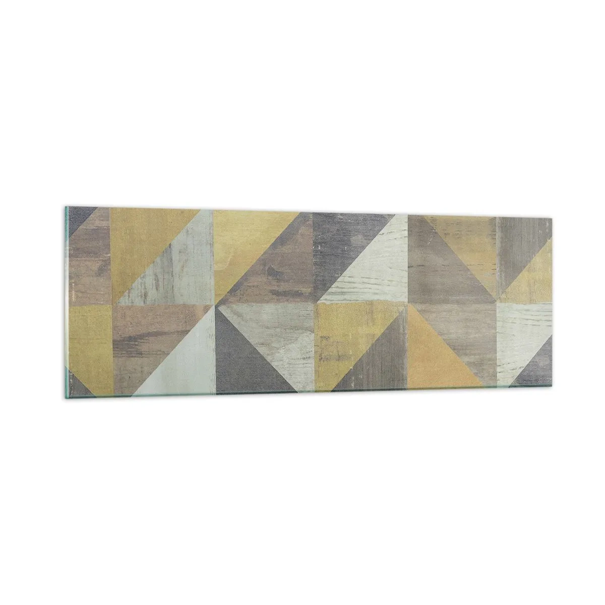 Tablou pe sticlă - La unghiul triunghiului - 90x30 cm