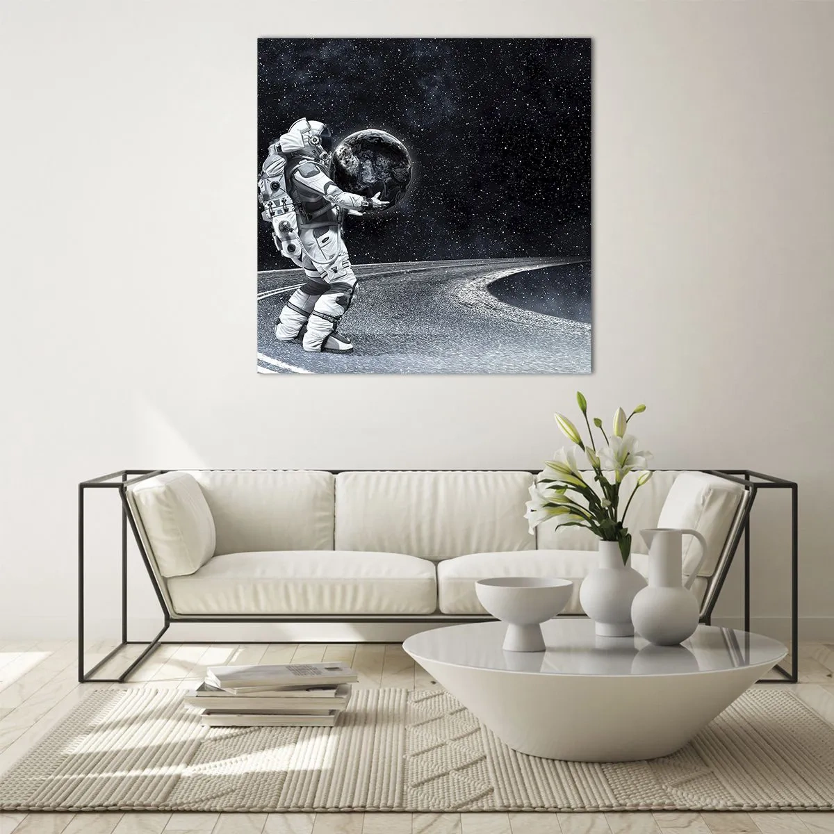 Tablou pe sticlă - Pe Calea Lactee - 60x60 cm