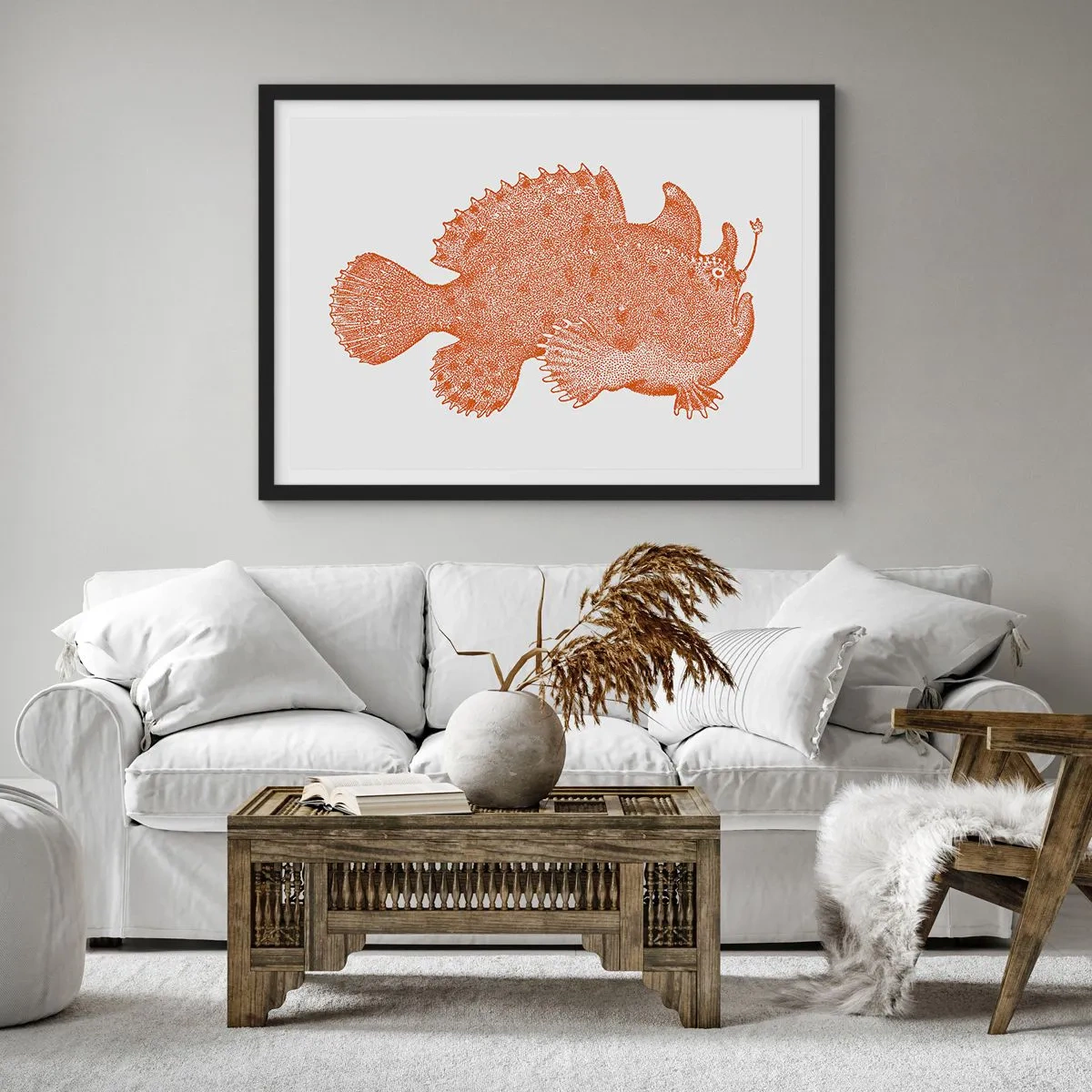 Poster în ramă neagră - Și totuși este un peşte - 70x50 cm