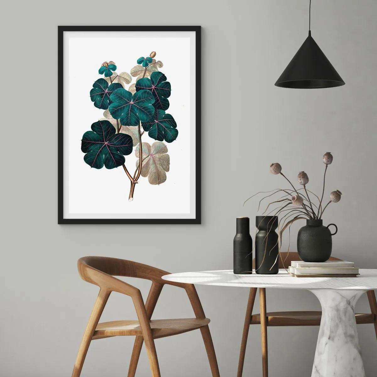 Poster în ramă neagră - Dintr-un vechi ierbar - 30x40 cm