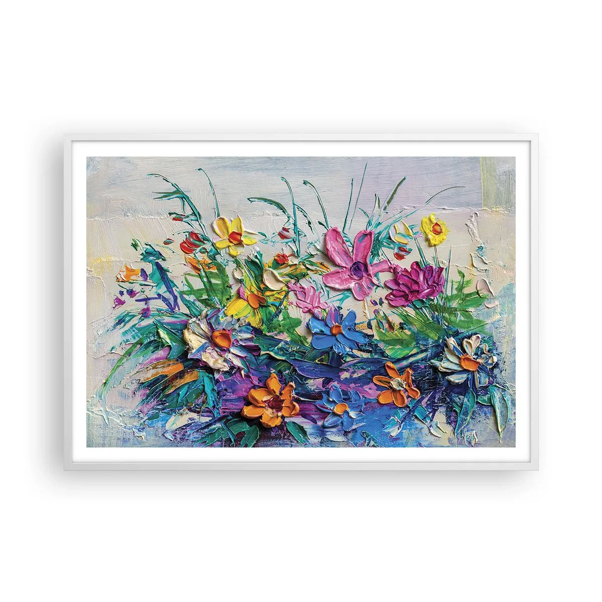 Poster în ramă albă - Nu este deloc o natură moartă - 100x70 cm