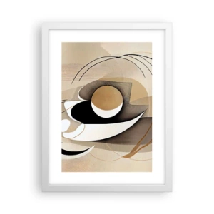Poster în ramă albă - Compoziție - nucleu - 30x40 cm