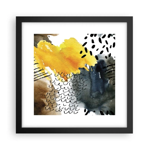 Poster în ramă neagră - O întâlnire a elementelor - 30x30 cm