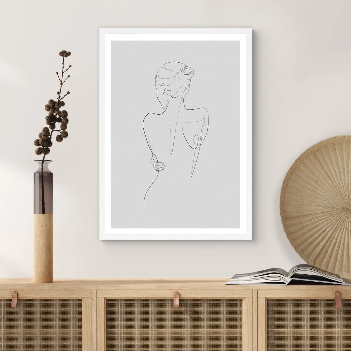 Poster în ramă albă - Muzica corpului - 70x100 cm