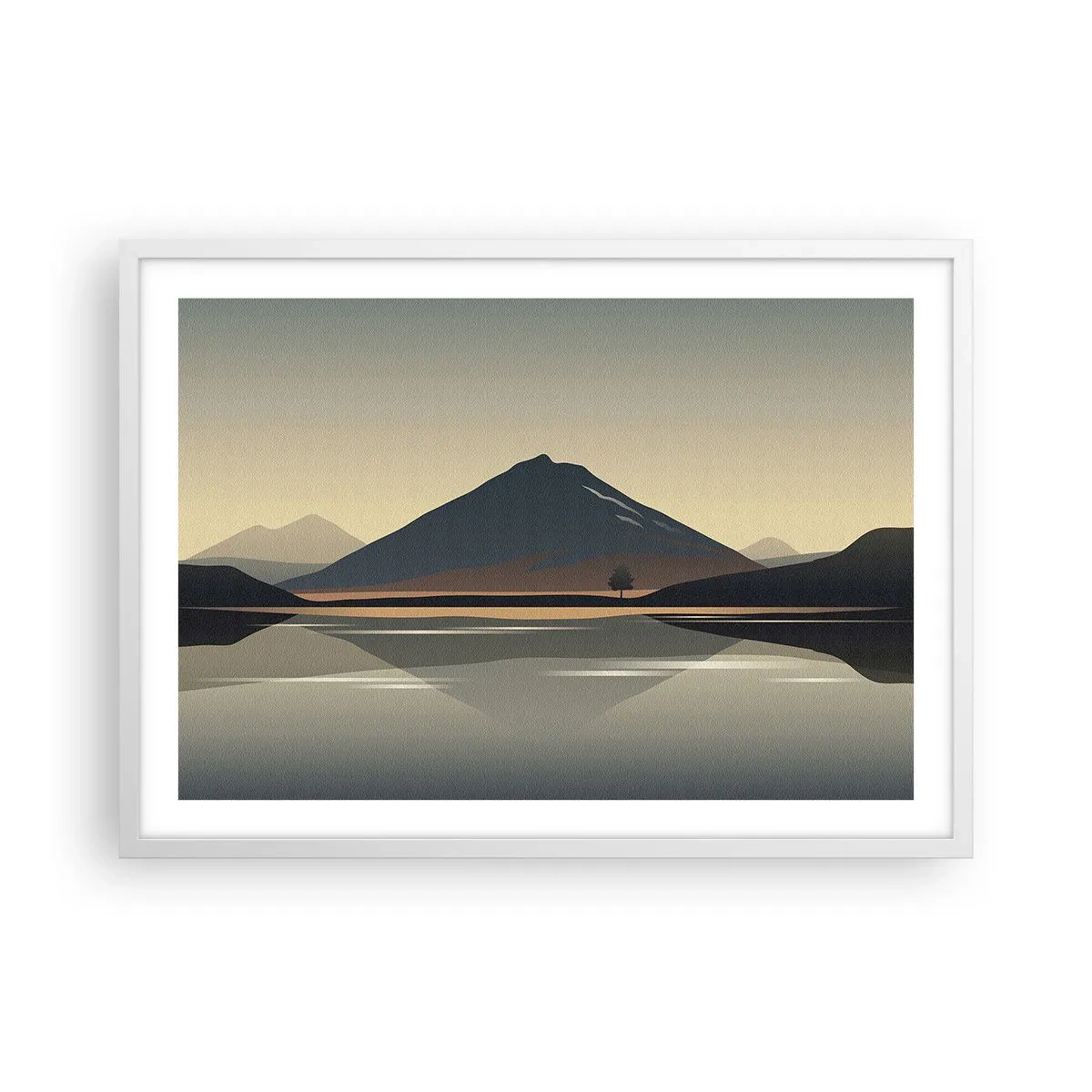 Poster în ramă albă - În oglindă - 70x50 cm