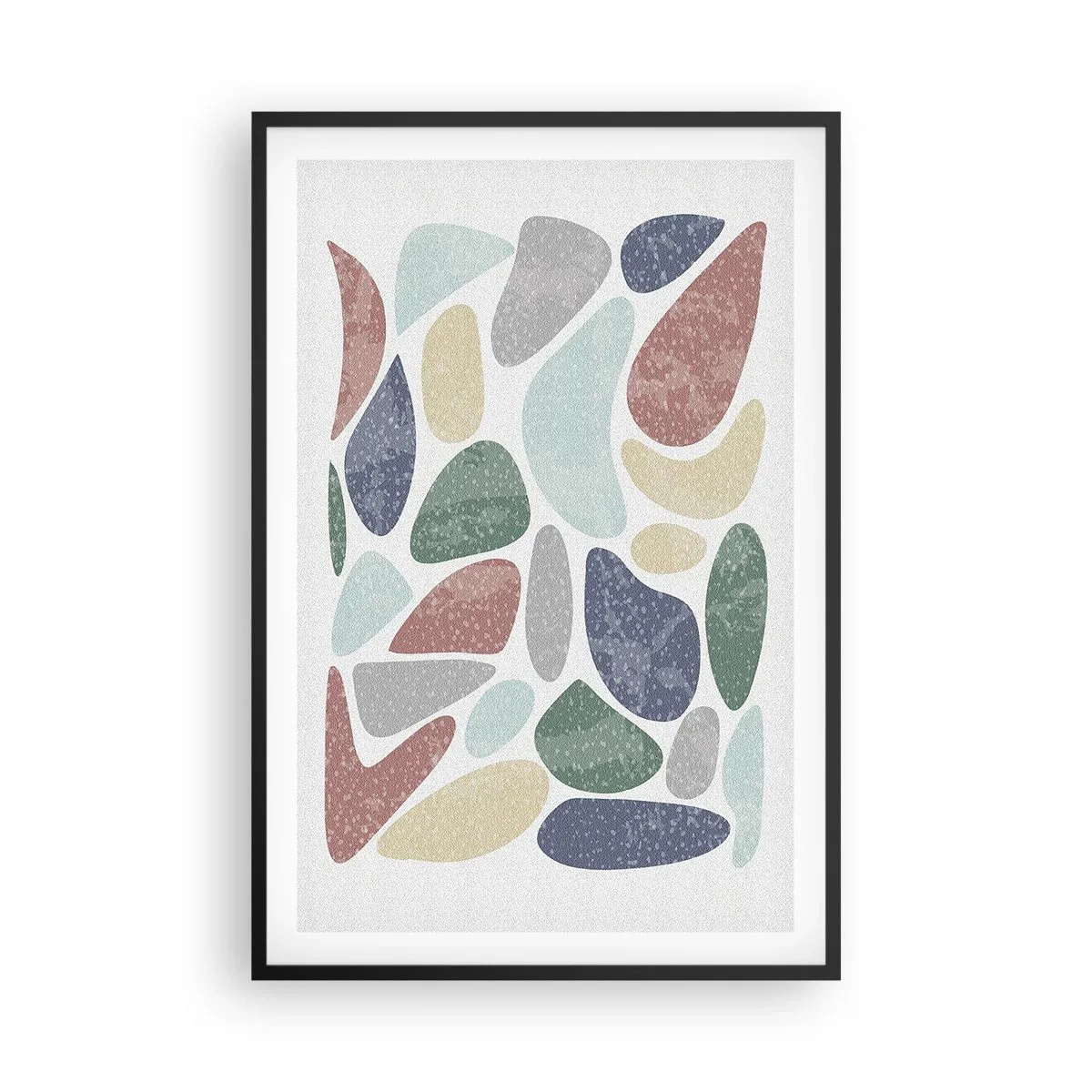 Poster în ramă neagră - Un mozaic de culori pudrate - 61x91 cm