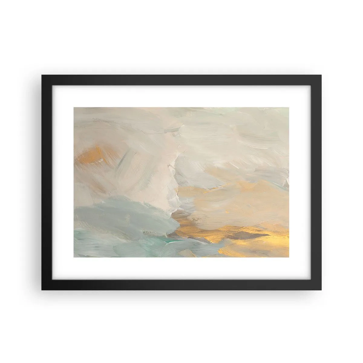 Poster în ramă neagră - Abstracție - lumea blândeții - 40x30 cm