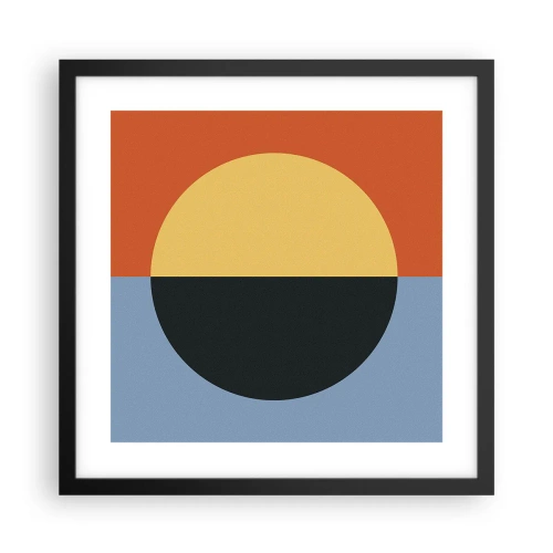 Poster în ramă neagră - O compoziție de căldură și răcoare - 40x40 cm