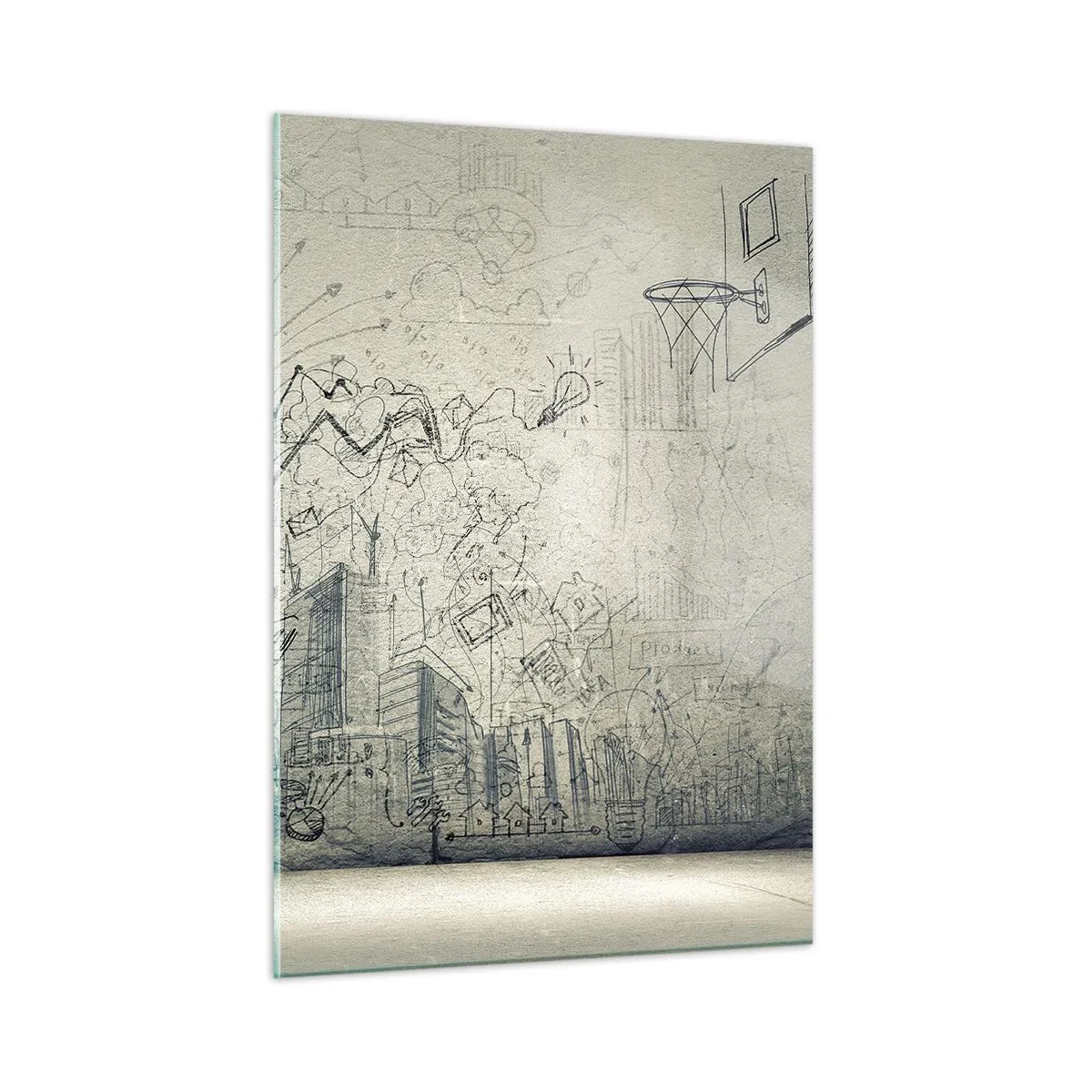 Tablou pe sticlă - Minunata mea viață de oraș - 50x70 cm