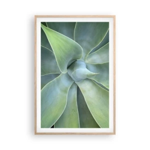 Poster în ramă de stejar deschis - Nașterea verdeții - 61x91 cm